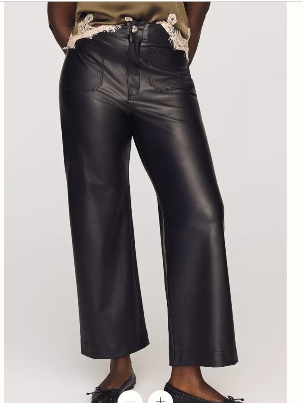 Maeve Colette Faux Leather Full Length Pants Size 29